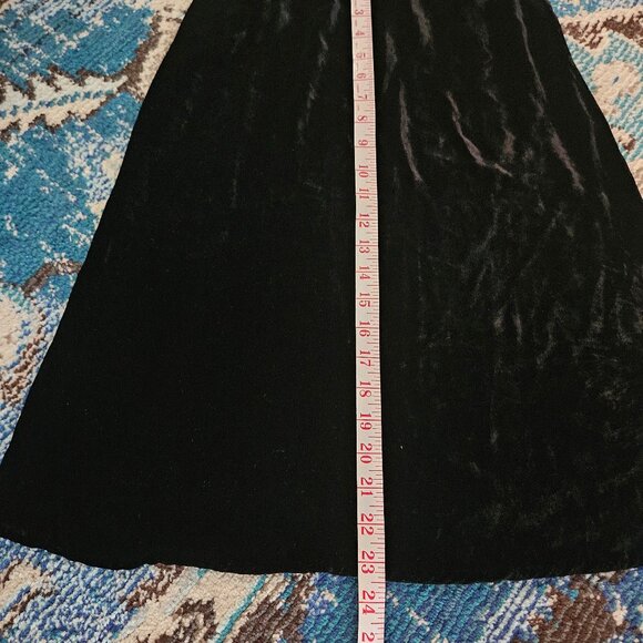 Black Velvet Slip Dress - Picture 7 of 8